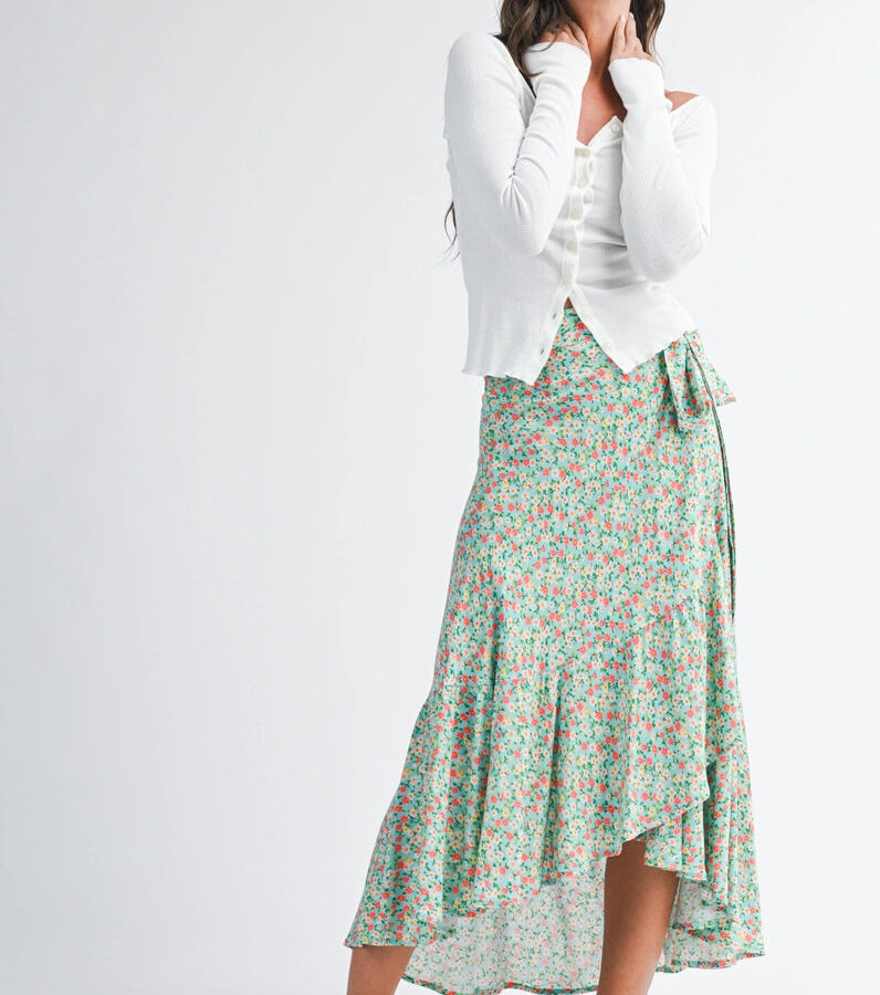 Berti Floral Wrap Skirt