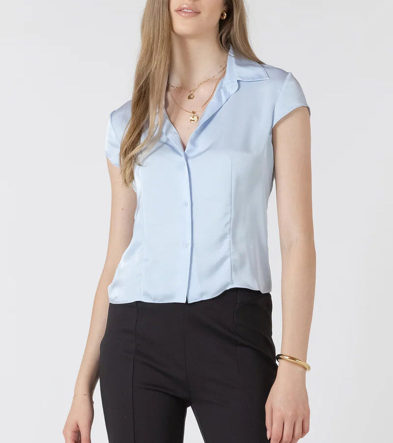 Satin Button Blouse